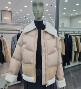 무스탕패딩구스점퍼 (SAPD37161 베이지 블랙)