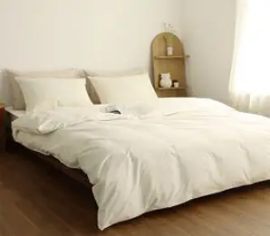 아망떼 코튼벨 누빔 이불커버, 내츄럴 광목