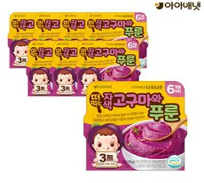 [아이배냇] 떠먹는 사과 푸른 군고구마 군바나나 4종 90g x 7개 이유식, 떠먹는 푸른