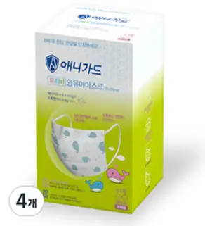 애니가드 프리비 영유아 마스크 초소형, 30개입, 4개