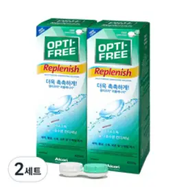 옵티프리 리플레니시 렌즈세정액 420ml x 2p + 렌즈케이스, 2세트