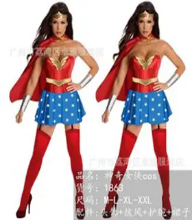 원더 우먼 수퍼걸 할로윈 여자 성인 코스튬 의상 코스프레 공연 무대 섹시 룩 복 풀세트 인싸 파티 복