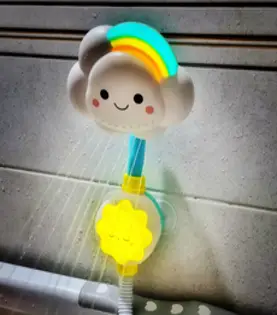 토이다락방 해피클라우드 아기 물놀이 장난감, 구름무지개샤워기, 혼합색상