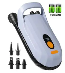 sup보드 전동서핑보드 고압 20PSI 전기 7500mAh 풍선 SUP 펌프 압축기 보트 카약 스탠드 업 패들 서핑 보드, 02 D6Pro Blue