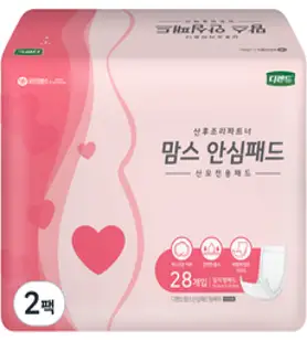 디펜드 산모용 맘스 안심 패드 일자형, 28개입, 2팩