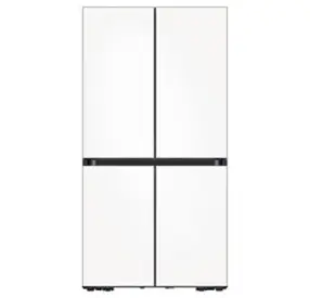 삼성전자 비스포크 4도어 냉장고 글라스 키친핏 615L 방문설치, 새틴 화이트, RF60C9013W6