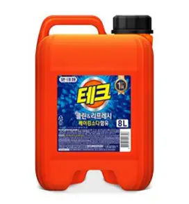 테크 파워액체세제 대용량 본품, 8L, 1개