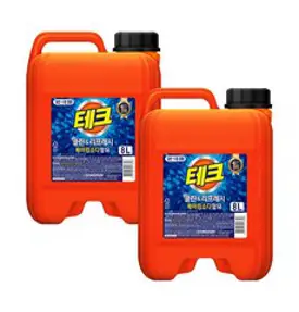 테크 파워액체세제 대용량 본품, 8L, 2개