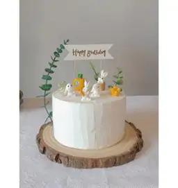 보니스유 토끼초(3개입) 귀여운 생일 파티 케이크 초 캔들, 10세트, 화이트