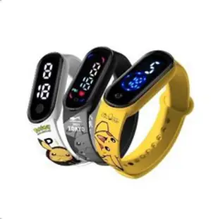 포켓몬 피카츄 피카추 전연령 젤리 LED 방수 시계 전설 환상 아르세우스 뮤츠 추가