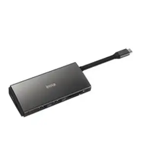 아이노트 USB C타입 10in1 멀티포트 허브 FS-CH55P, 블랙