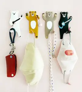 루쓰리빙 다용도 동물걸이 애니멀 후크 현관문 마스크걸이 차키 열쇠 모자 냉장고 걸이 마그넷 자석후크 접착식 매직 벽후크 벽걸이 현관 4종세트 3종세트, 바나나냥이 3종세트