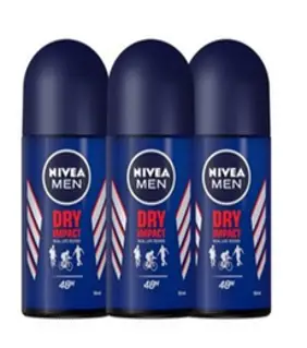 데오드란트 롤온 맨 드라이 임팩트, 3개, 50ml