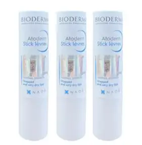 바이오더마 아토덤 스틱레브르 립밤 4g, 3개, 4ml, 라즈베리향