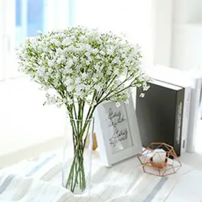 행복한마을 챠밍안개 조화부쉬 2p, 화이트