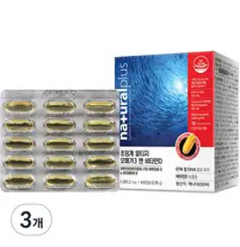 내츄럴플러스 초임계 알티지 오메가3 비타민D 78g, 60정, 3개