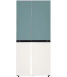 LG전자 디오스 오브제컬렉션 양문형 냉장고 메탈 832L 방문설치, 클레이민트(상단), 베이지(하단), S834MTE10