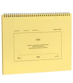 아이코닉 2024 플로우 먼슬리플래너 A4 탁상달력 300 x 215 x 13 mm, 01 Butter yellow, 1개