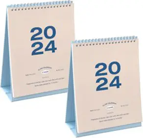 아이코닉 2024 플로우 데스크 캘린더, 혼합색상, 2개