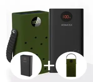 로모스 PEA60 고속충전 대용량 보조배터리 60000mAh 멀티단자, 블랙
