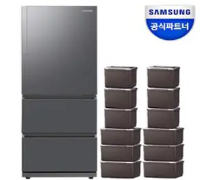 삼성전자 김치플러스 4도어 스탠드형 김치냉장고 방문설치, 리파인드 이녹스, RQ49C9003S9