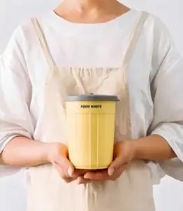 플루딕 진공 음식물쓰레기통2, 베이지, 1개