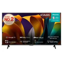 HISENSE 4K UHD LED 스마트TV 43A6N, 108cm(43인치), 스탠드형, 고객직접설치