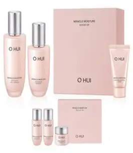 오휘 미라클 모이스처 핑크 베리어 스킨 150ml + 에멀전 100ml + 크림 25ml + 미라클 모이스처 미니어처 기초화장품 3종 키트, 1세트