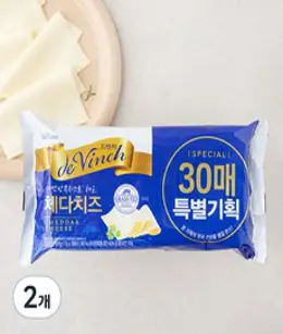 드빈치 자연방목 체다치즈 30매, 510g, 2개