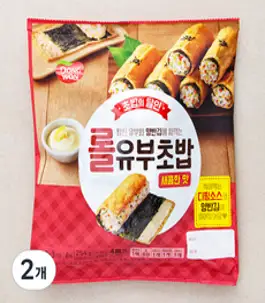 동원 롤유부초밥 새콤한맛, 254g, 2개