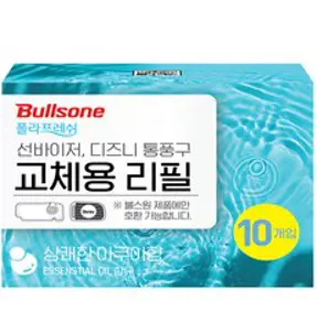 불스원 폴라프레쉬 선바이저 디즈니 통풍구 교체용 차량용 방향제 리필, 아쿠아향, 1개