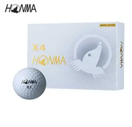 혼마 X4 골프볼 4피스 우레탄 12구, 혼마 X4 골프볼(4피스 우레탄), 화이트, 상세 설명 참조, 1개, 12개입