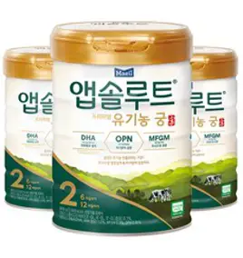 앱솔루트 유기농 궁 분유 2단계 6~12개월, 800g, 3개