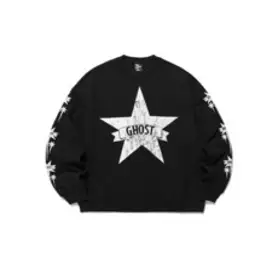 NICE GHOST CLUB UNISEX niceghostclub 고스트스타 풀오버 기모 나이스고스트 2984109 블랙