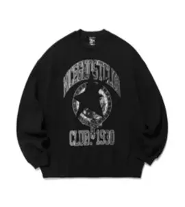 NICE GHOST CLUB UNISEX niceghostclub 스타 엠블럼 풀오버 기모 나이스고스트 2984110 블랙