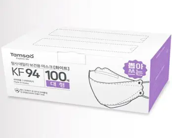 탐사 KF94 황사방역 마스크 대형 (레귤러핏), 화이트, 100개입, 1개