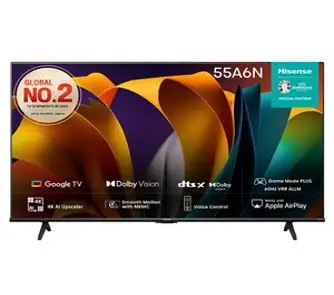 HISENSE 4K UHD LED 스마트TV 55A6N, 139cm(55인치), 스탠드형, 방문설치