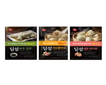 동원 딤섬 새우하가우300g x 2봉+부추창펀 390g x 2봉+샤오롱바오 390g x 2봉, 1세트, 390ml