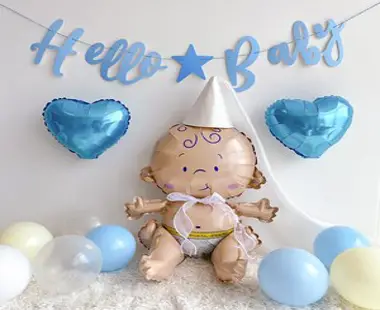 파티아일랜드 Hello Baby 파티 세트, 블루, 1세트