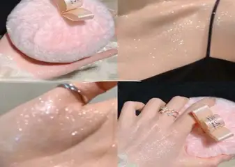 FUGU UP 보디 하이라이터 글리터 하이라이팅파우더 쇄골 섬광 분말 글리터 스팽글 샤이닝 파우더, 1개