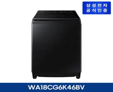 [삼성전자] 삼성 그랑데 통버블 세탁기 18kg 블랙 WA18CG6K46BV, 상세 설명 참조, 상세 설명 참조
