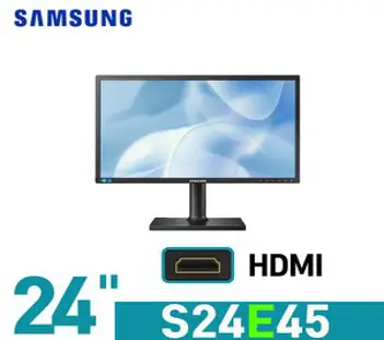 삼성 LED 모니터 24인치 S24E45 풀HD D-SUB DVI HDMI지원 피벗기능 상태A급