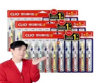 덴티메이트시즌2 초극세모칫솔 5+5입x3개, 3세트, 10개입