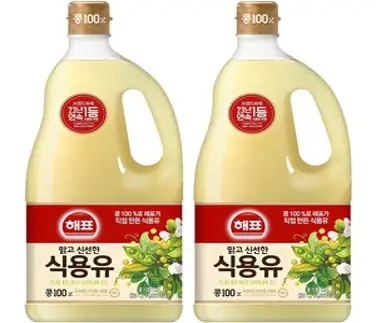 해표 콩기름 식용유, 1.8L, 3개