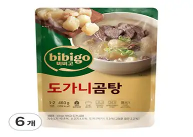 비비고 프리미엄 도가니곰탕 460g 간단한 아침국, 6개