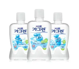 가그린 어린이용 구강세정제 청포도향 랜덤발송, 380ml, 3개