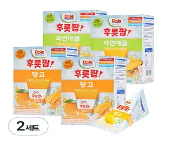 돌 후룻팝 파인애플 16p + 망고 16p, 62ml, 2세트